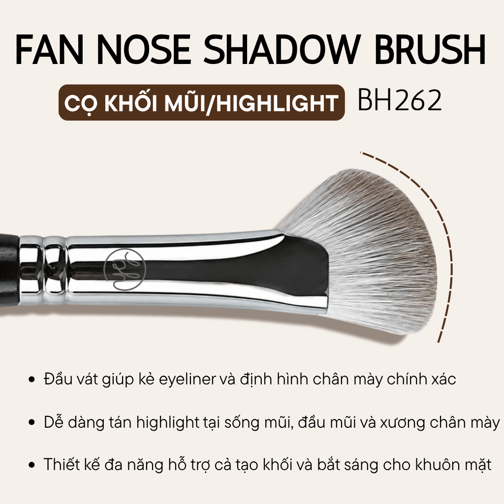 Cọ Quạt Tạo Khối Mũi BH Cosmetics Fan Nose Shadow Brush BH262